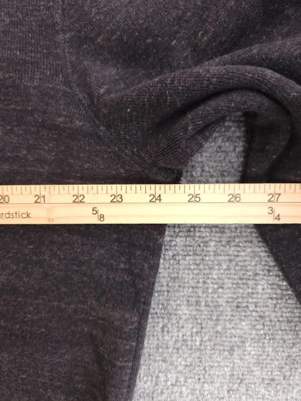 Polo Ralph Lauren Men Charcoal Gray Heathered Cotton Crewneck Sweater Large